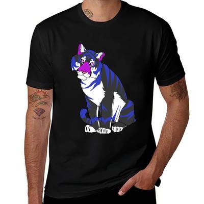 Genderfluid Pride Tiger TShirt Casual Loose Daily Wear TShirt