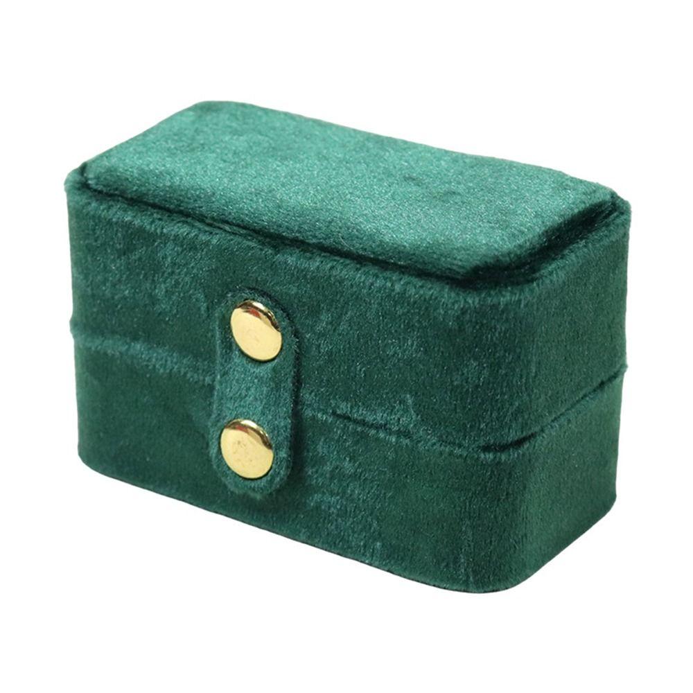 Mini Jewelry Box Plush Velvet Jewelers Packaging Portable Ring Holder  Travel Storage