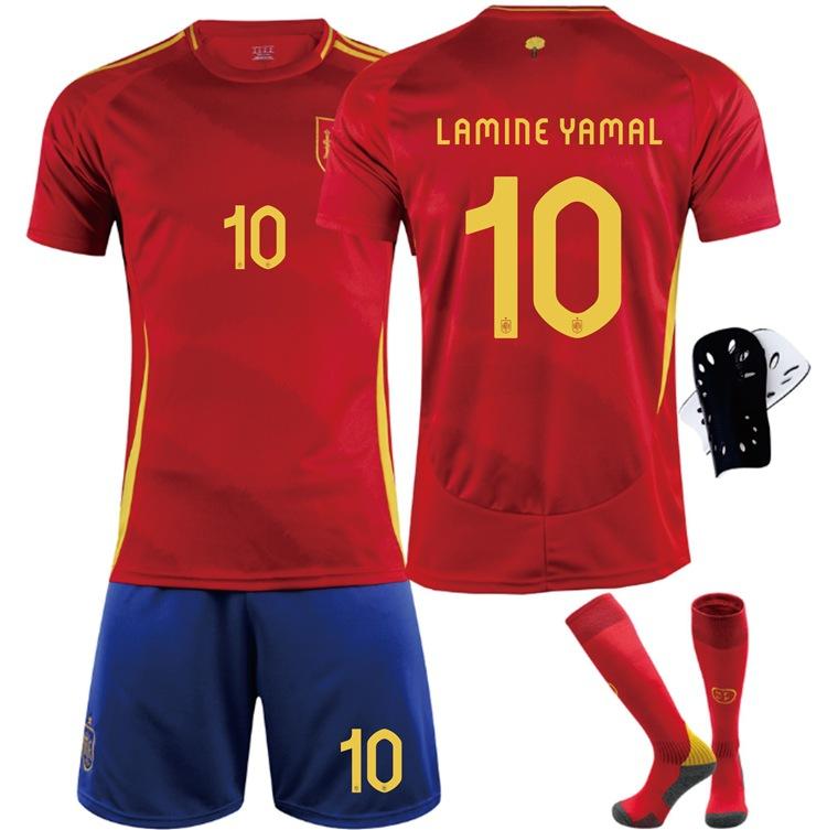 2024 European Cup Spain Home Jersey No. 9 Garvey 20 Pedri 7 Morata 10 Yamal Football Jersey