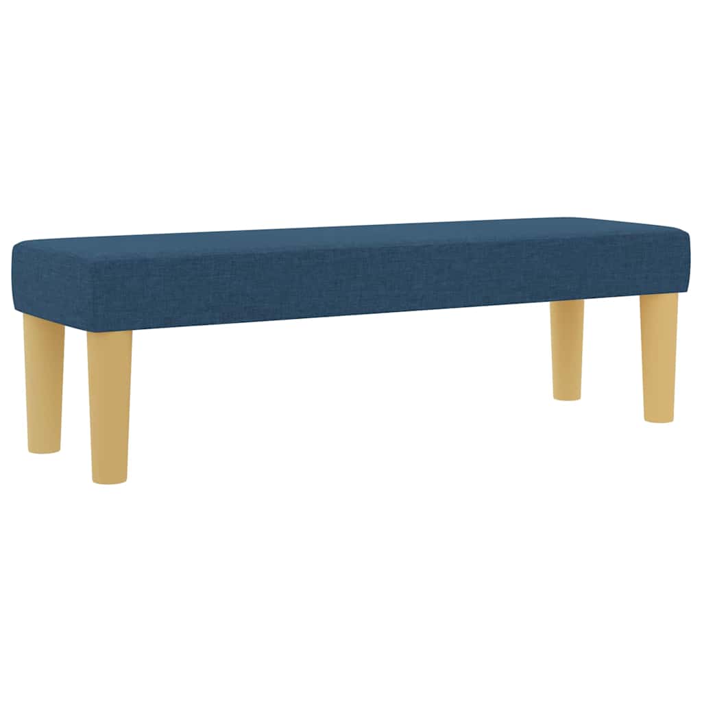 Box Spring Bed with Headboard Blue 190 x 140 cm Fabric