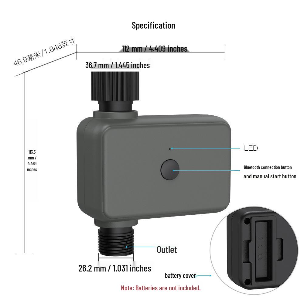 Smart Bluetooth Irrigation Water Valve with App & Voice Control for Gardens and Agriculture