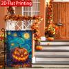2D Flat, 2D Flat Starry Night Pumpkin Lantern Van Gogh Wind Garden Flag_2-28x40 Inch Outdoor Garden Flag Double-sided Home Decoration Courtyard Decora