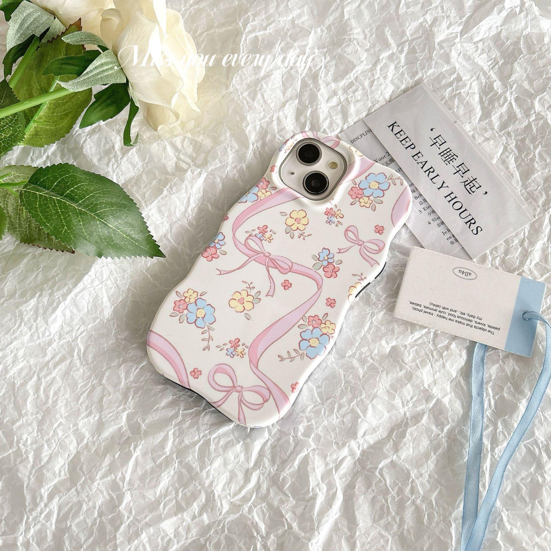 

Spring Ribbon Floral Hybrid Case for iPhone 16 Pro Max, Apple 17, and iPhone 15/14 16 Pro Max