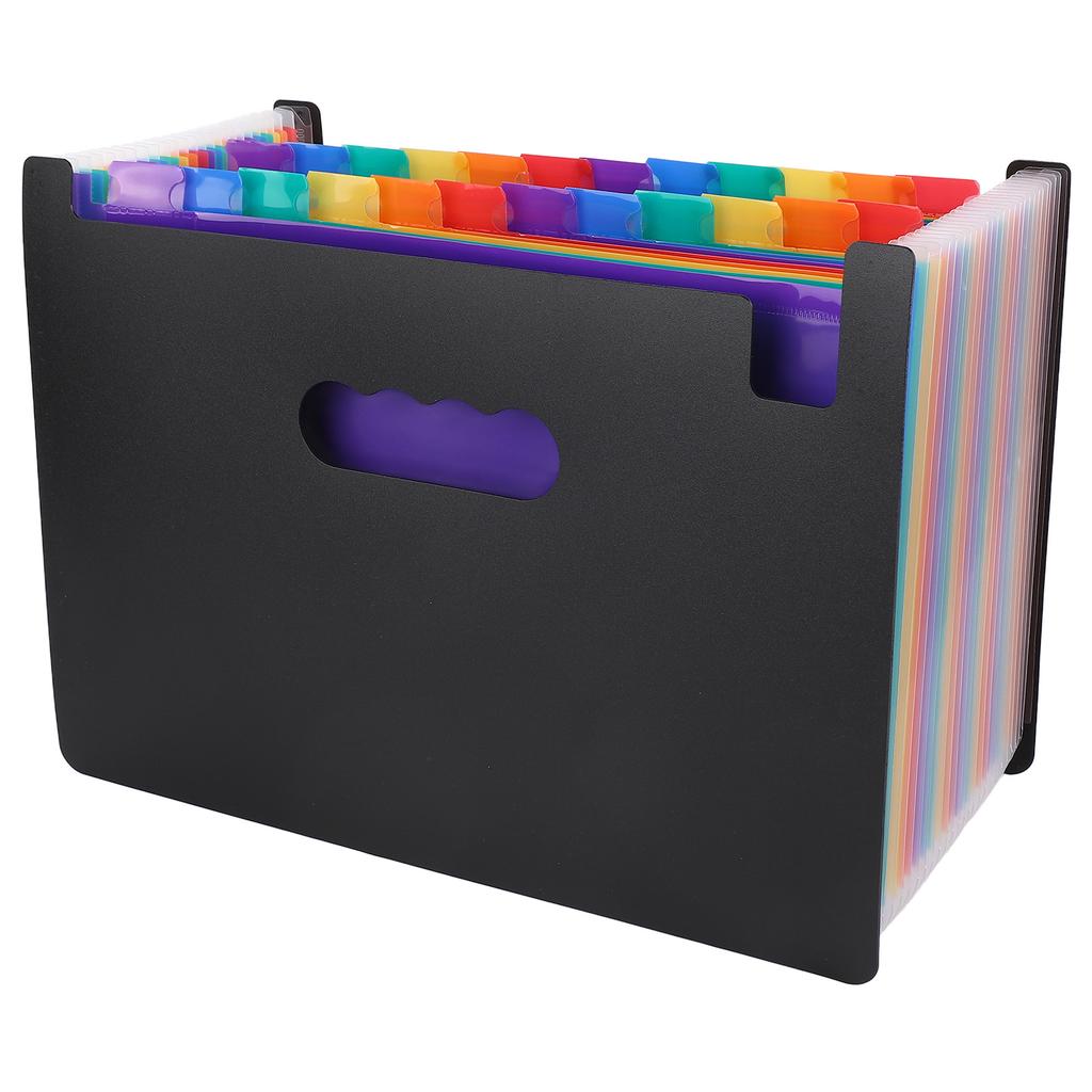 Expanding File Folder 24 Pockets Large Capacity Expanding Document Organizer with Colorful Tabs for Office School