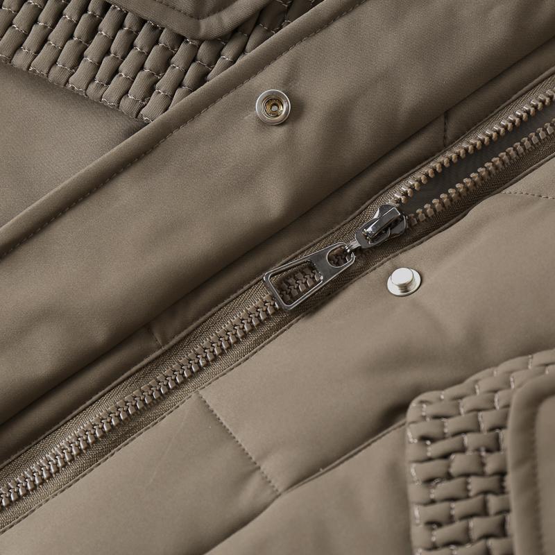 Dámské zimní kabáty středního věku s kapucí ve velkých velikostech svrchní oděvy volné elegantní dlouhé parky tlusté teplé dámské bundy