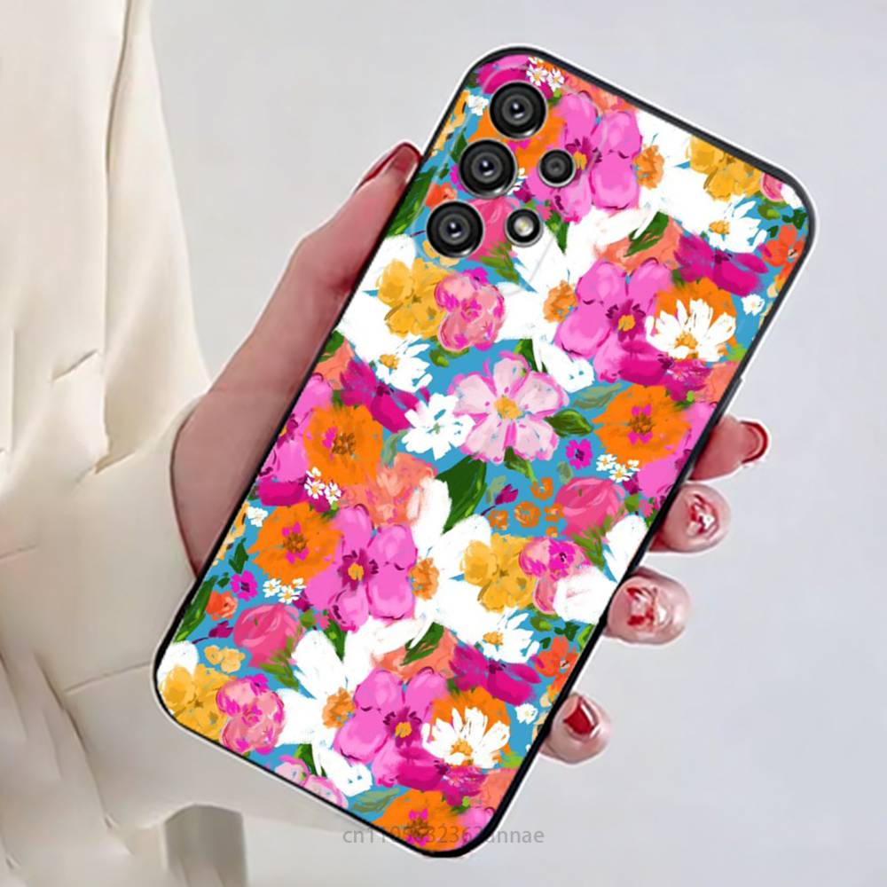 

Fashion Flowe Phone Case for Samsung Galaxy A73,23,53,33,14,24,13,72,22,52,32,54,A34 Soft Cover Samsung A32 4G