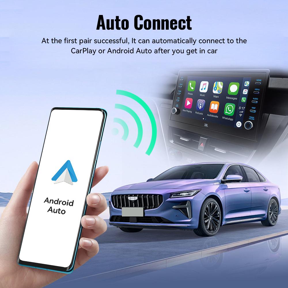 XUDA 2025  Wireless CarPlay Android Auto Wireless Adapter Smart Mini Box Plug And Play WiFi Fast Connect Universal For Nissan