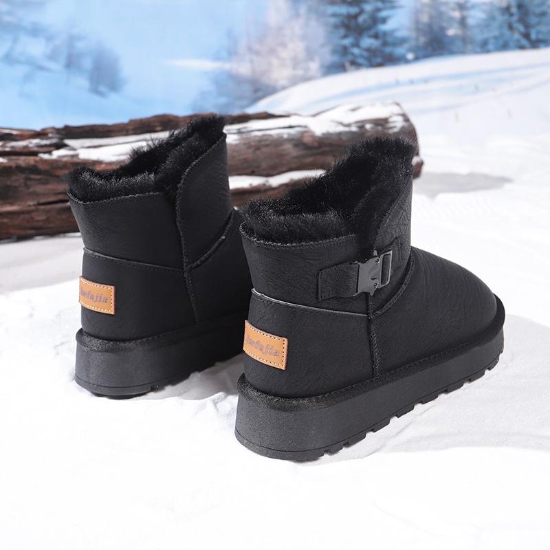 Processing Customized Explosive Fleece Thickened Non-slip Warm Comfortable Cotton Boots Outdoor Snow Boots Casual Men's Cotton Shoes