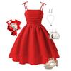 Girls' 2025 Spring/Summer Sling Princess Dress - European & American Style