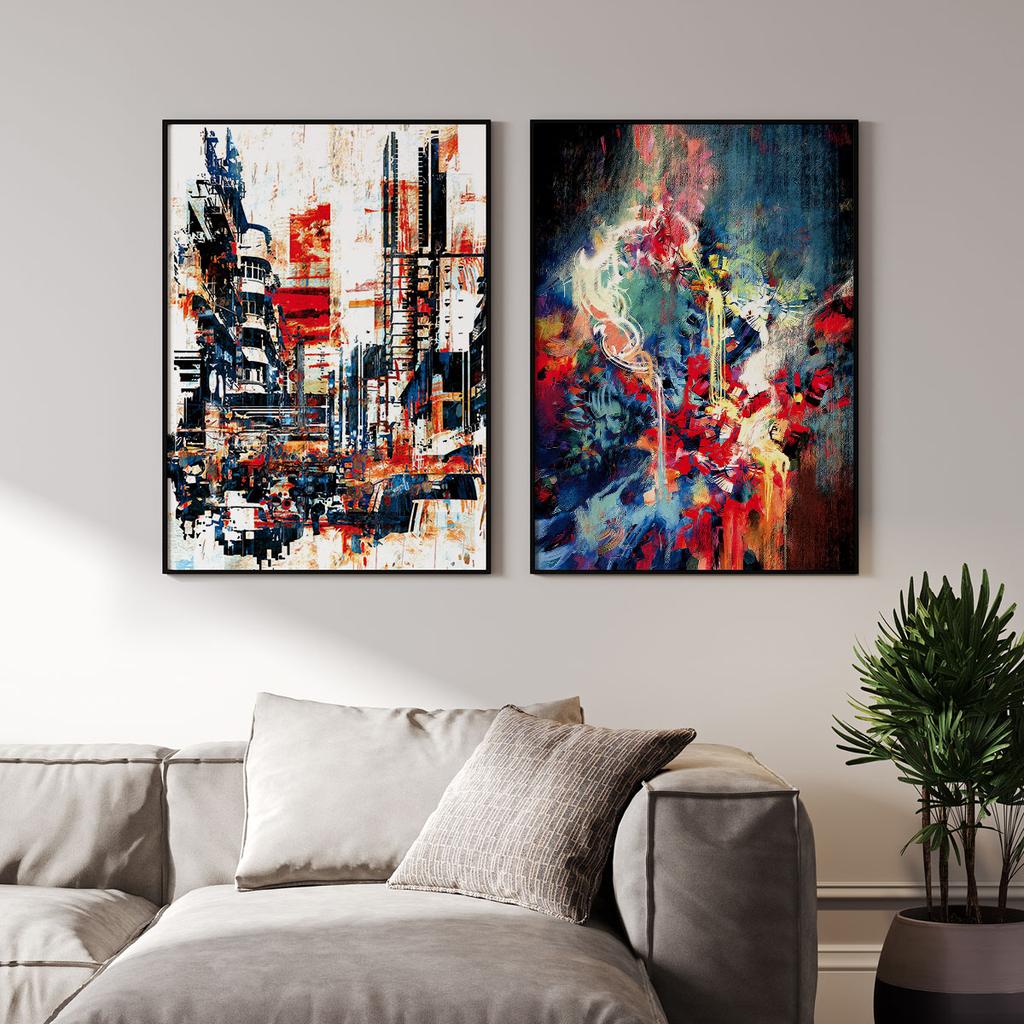 Set of Two Abstract Posters