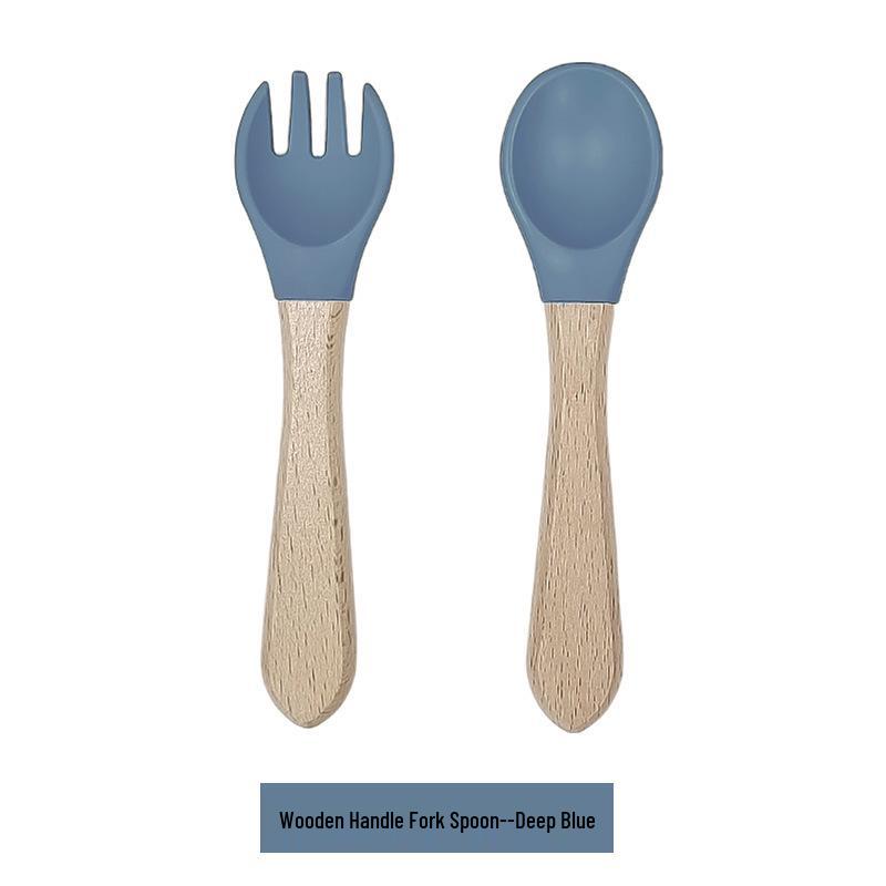 

Silicone Baby Feeding Set: Soft, Unbreakable Spoon & Fork for Learning to Eat