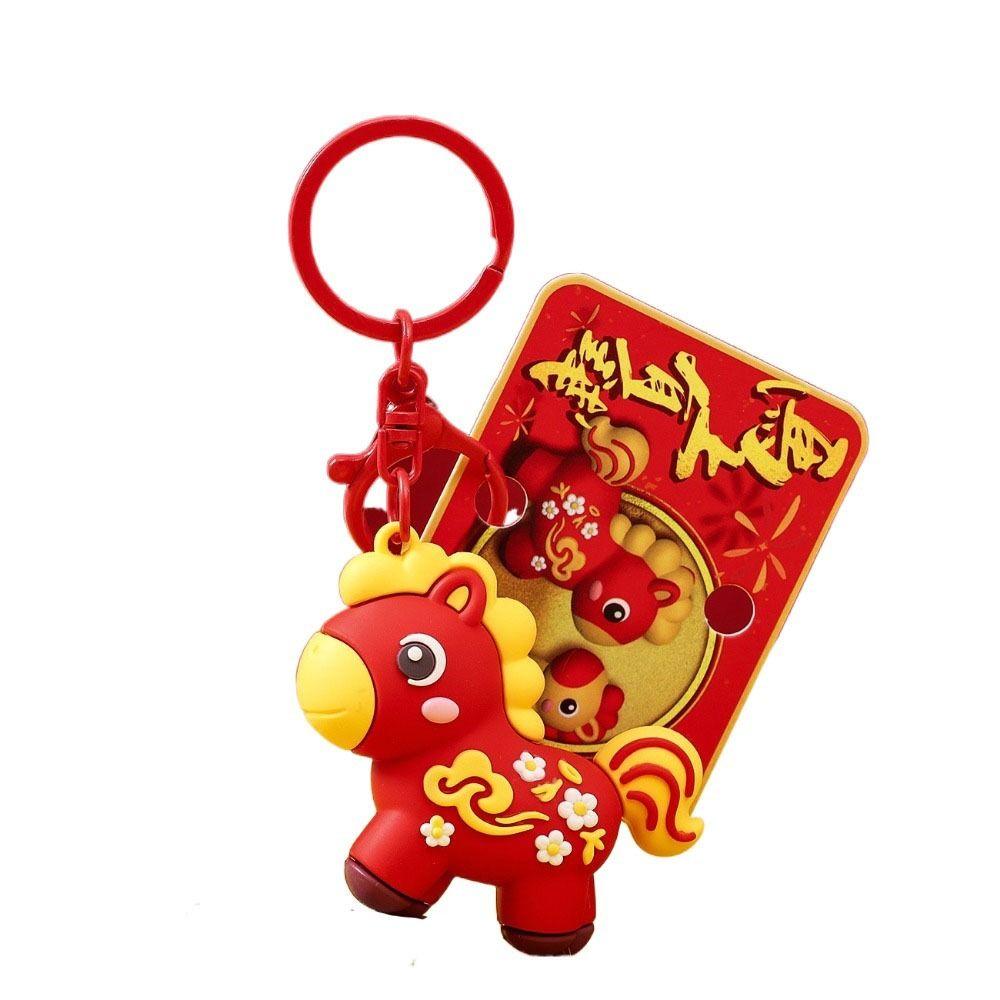 Hängender Schmuck Schlüsselanhänger Pferd Jahr des Pferdes Pferde-Design Schlüsselring Tierkreiszeichen Pony-Schlüsselanhänger Pferdejahr