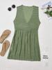 European-American Sleeveless Beach Cover-Up: Durable & Sexy Mini Skirt Dress