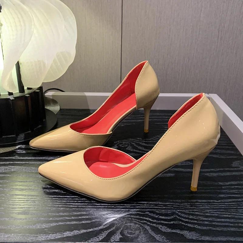 

Fashion Ladies Shoes 2025 New Shallow Pointed Toe Women s High Heels Fashion Slip-on Office and Career Dress Party Sexy Plus Size Pumps 34