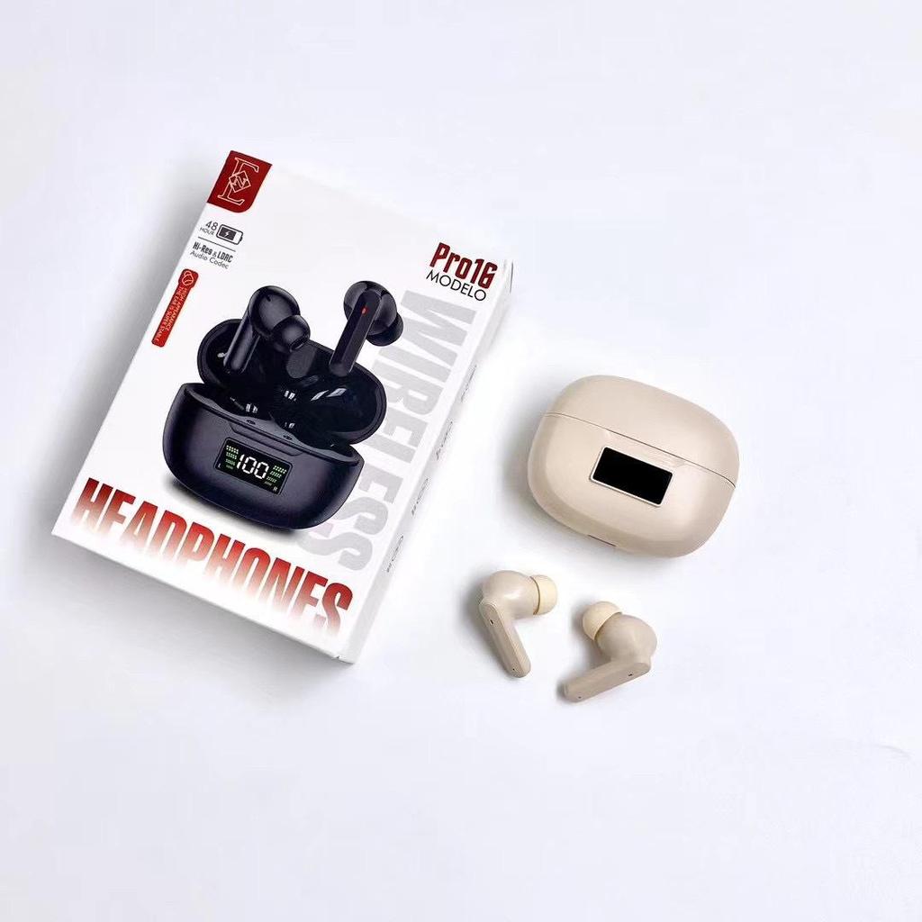 Universal Bluetooth TWS Earbuds: Noise Cancelling, Long Battery Life, Android Compatible, Ideal for Sports & Gaming (Pro16)