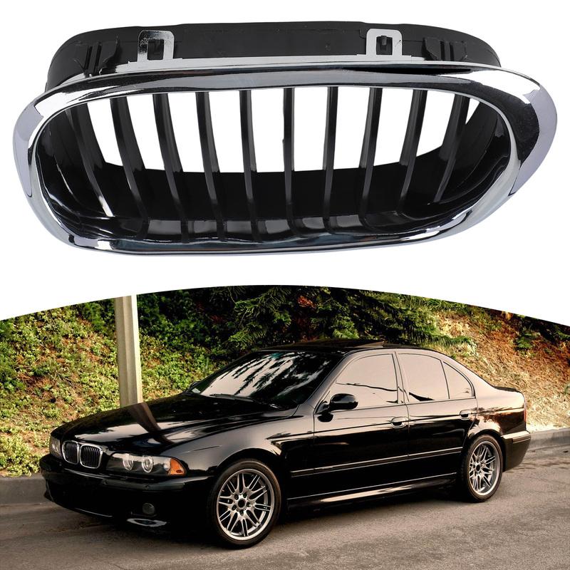 For BMW For E39 1997-2003 Front Kidney Grille Left and Right for 5 Series Sedan 525i 528i 540i M5 OEM Fit Chrome Black