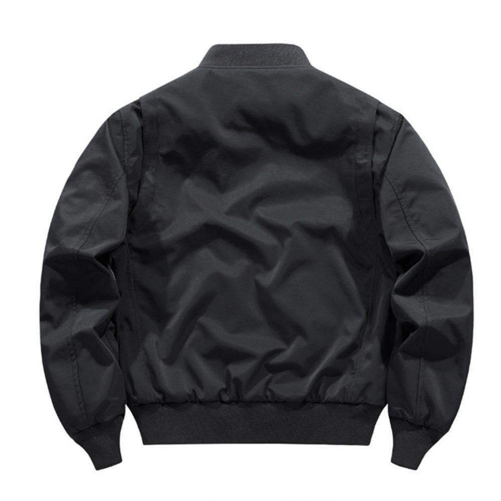 Jesień Nowa Kurtka Baseballowa dla Osób w Średnim i Młodym Wieku Męska Odzież Robocza Cargo Męska Kurtka na Zamek z Wieloma Kieszeniami Styl Podstawowy Odzież Męska