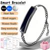 New Lady Health Smart Watch Women Heart Rate Sleep Bracelet Waterproof Sports Smartwatch Stainless Steel Wristband Couple Gift