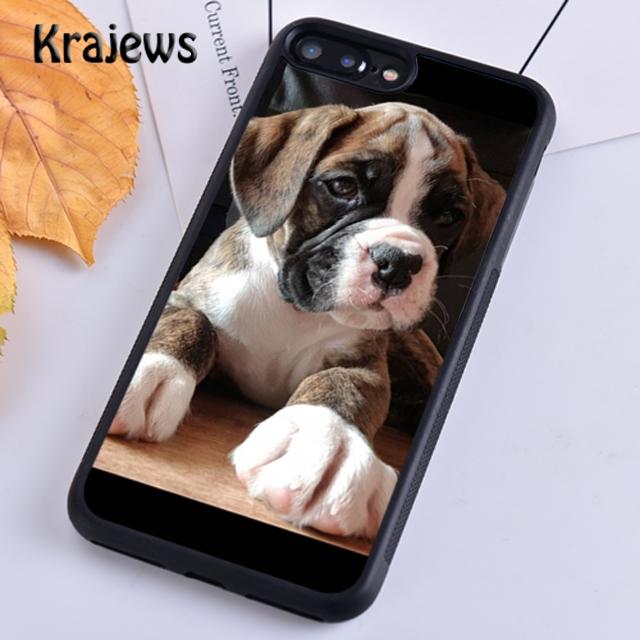 Krajews Cute Boxer Dog Puppy TPU For iPhone 17 Air 16 Phone Case Cover 15 14 plus 12 pro max coque Shell Fundas