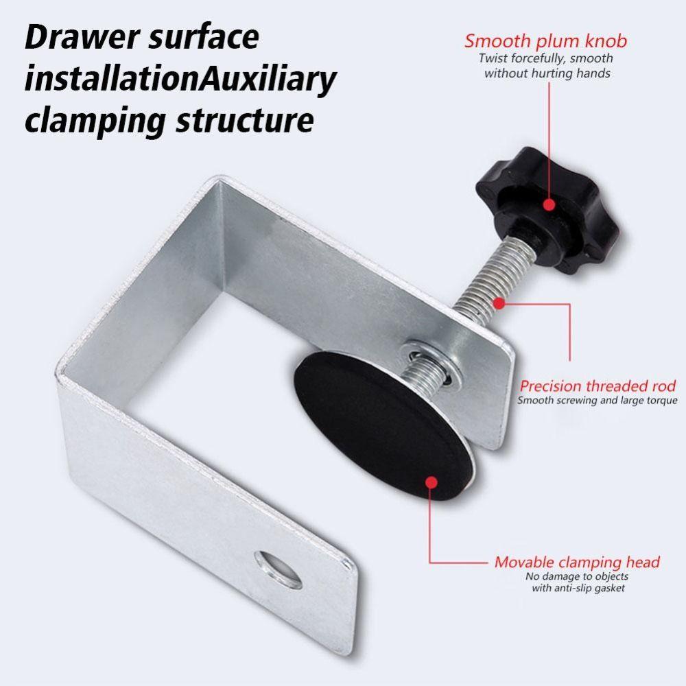 2 Pcs Zinc Drawer Front Installation Clamps Adjustable Cabinet Installation Clamp  Home