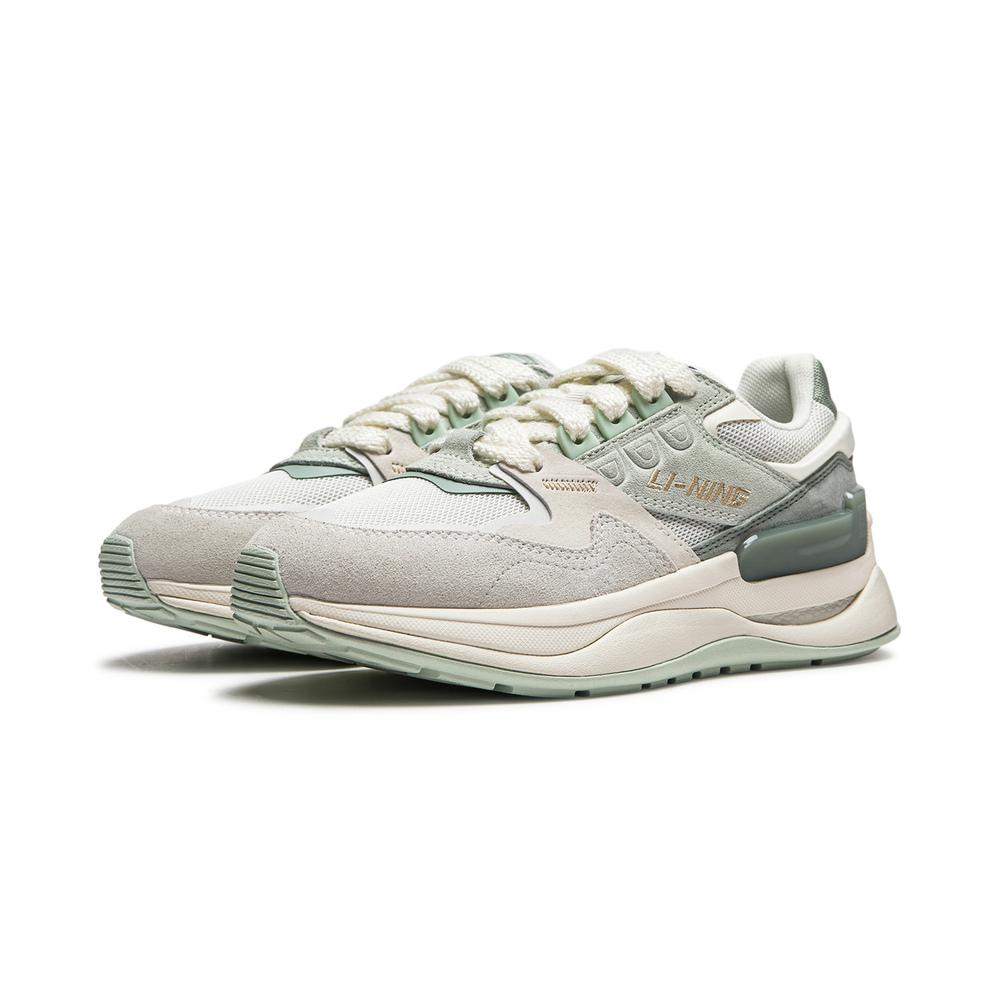 New LiNing 001 Innocence V2 Wear-resistant And Lightweight Low-Top Casual Shoes Women's Gray Green AGCU064-3