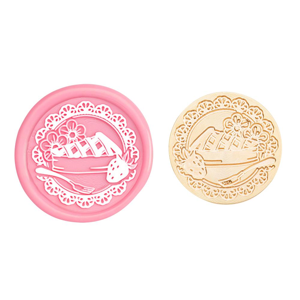 

Dessert Series Fire Paint Seal Head Retro Brass Vintage Stamp Head Multipurpose 30mm DIY Craft Decorative Tool for Hand Account