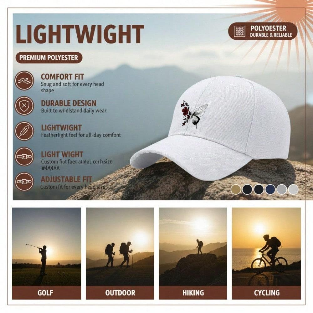 Baseball Cap - Unisex Polyester Adjustable Breathable Lightweight Soft Fabric Casual Outdoor Sports Daily Wear Baseball Hat - Dad Hat, Sun Cap