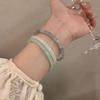 Misty Rain Jiangnan~ Bracelet Set Female Cold Sense White Girlfriend Simple Versatile Jewelry
