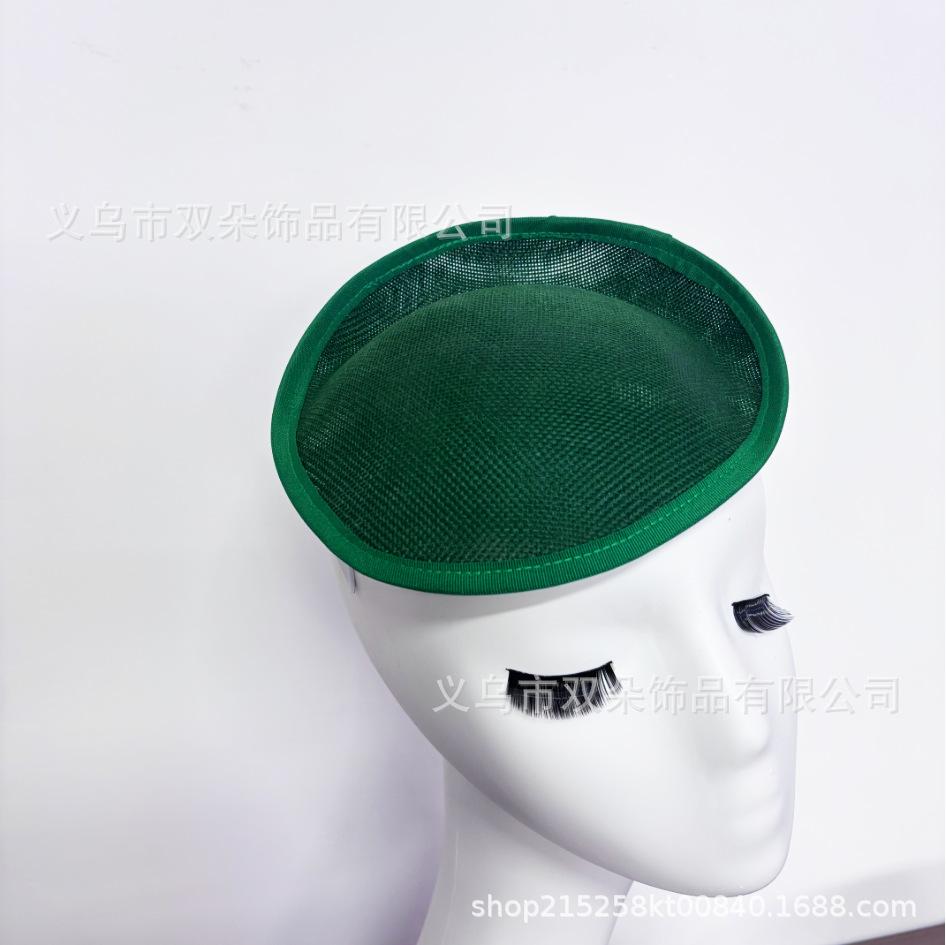 Imitation linen DIY hat embryo base elastic mesh hair accessories headgear hat bottom fashion retro top hat clothing DIY small warped edge
