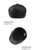 Men's Genuine Leather Retro Octagonal Beret – Autumn/Winter Cowhide Hat