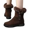 Women's Lightweight Comfortable Cold Warm Padded Snow Boots Non-slip Wear Outdoor Leisure Sports Furry Mouth Cotton Boots