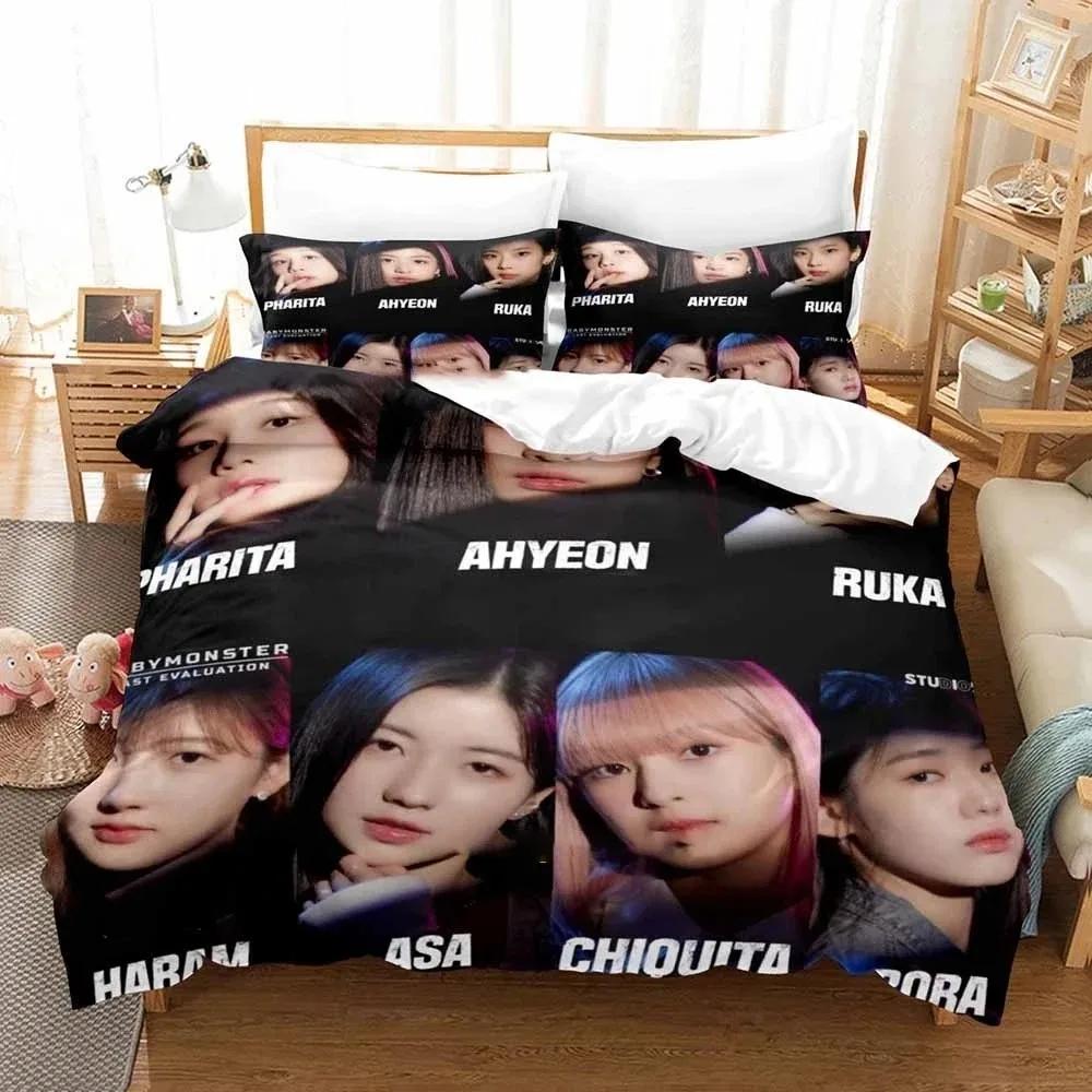 

Kpop BABYMONSTER Зручна ковдра Постільна білизна Наволочка Дитяча Спальня Декор Домашній Текстиль US Queen 228x228cm