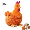 Teeth Grinding Toys for Puppies Simulated Chicken Plush Dog Toy, Squeaky Interactive Chew Toy Dogs Corgi, Durable Bite Resistant Snuffle Pets