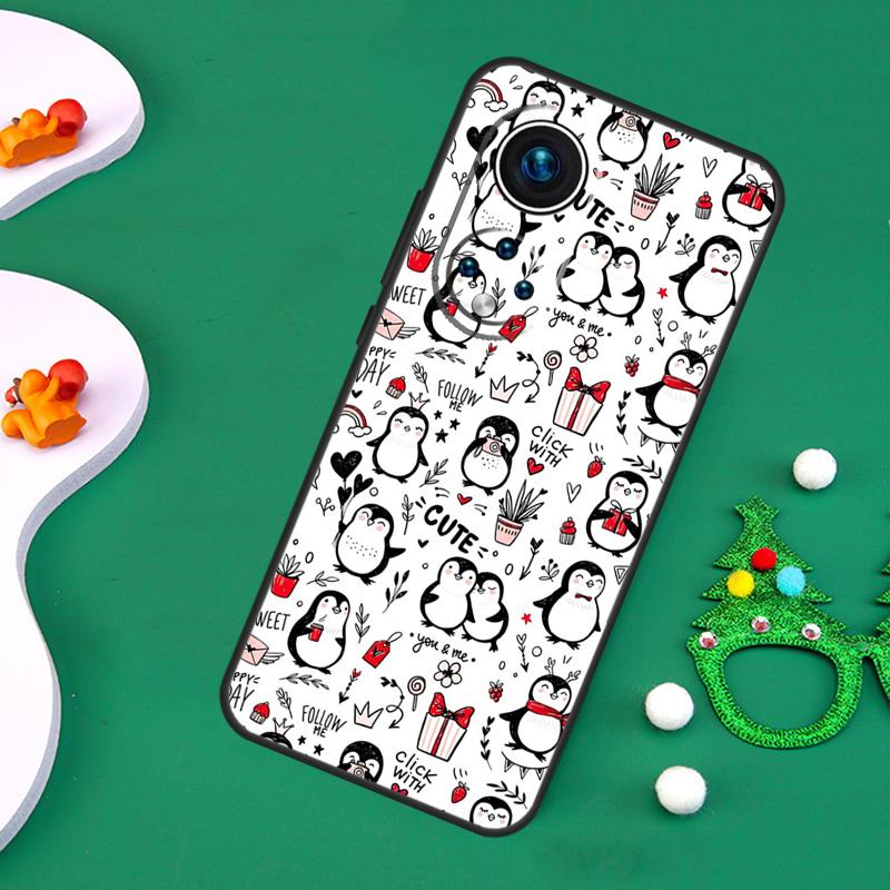 Cartoon Penguin Case For Honor 200 Pro X9c X9b X9a X8a X8b X7a X6a X8 X9 50 70 90 Magic 5 6 7 Lite Cover