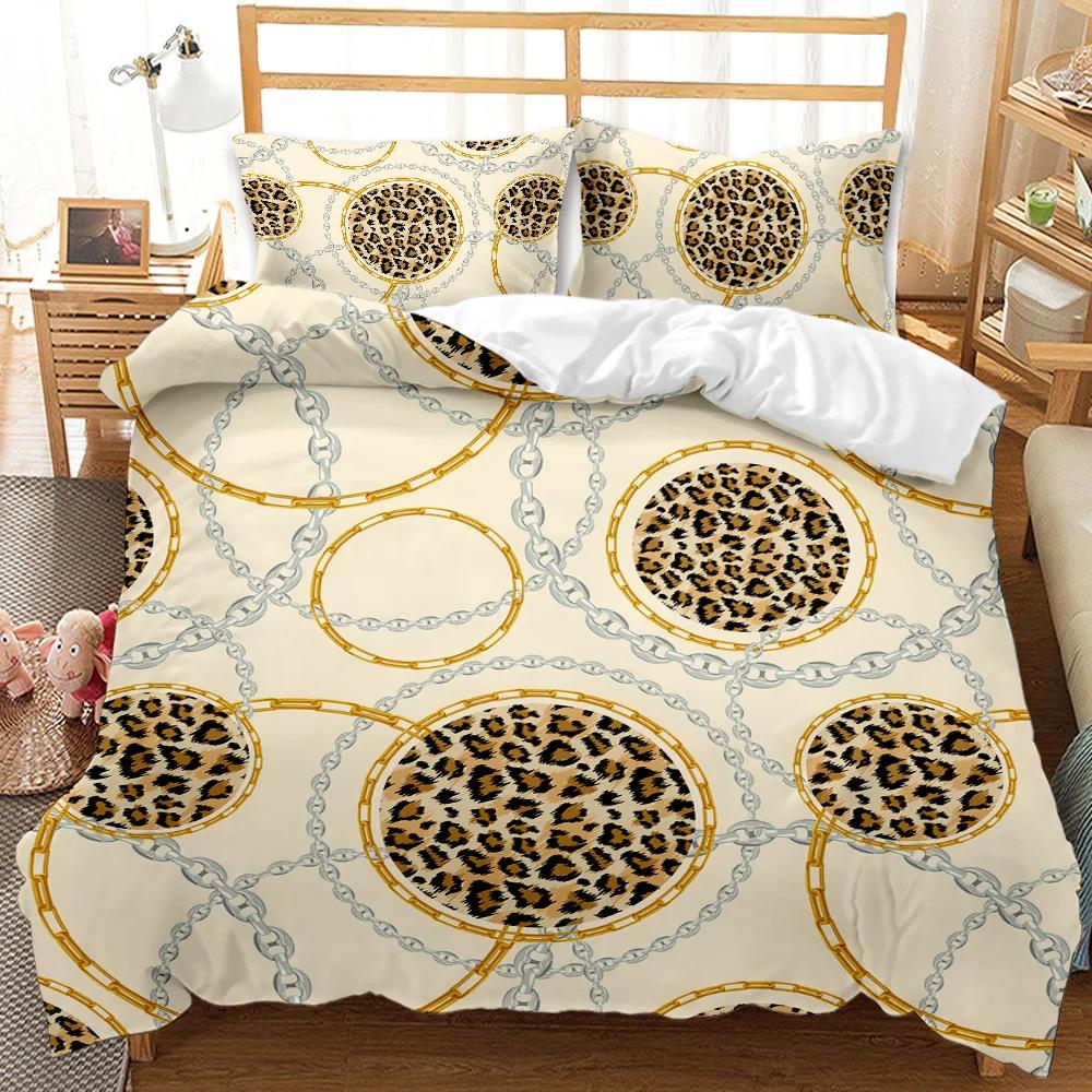 Leopard Print Duvet Cover Set Twin Full Adults Cheetah Leopard Africa Animal Bedding Set Queen King Size Polyester Qulit Cover