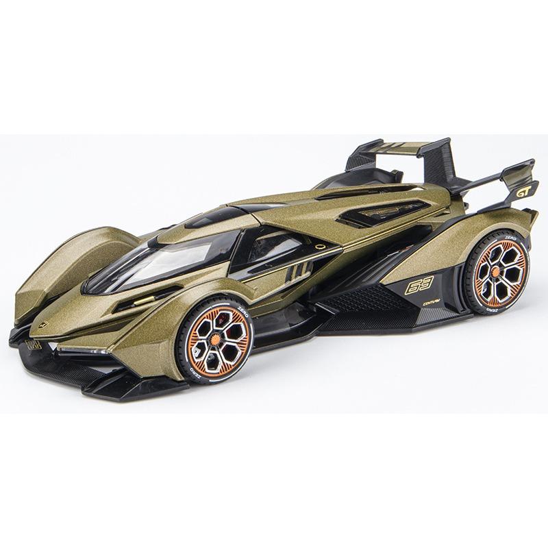 1/22 Lamborghini V12 GT Alloy Miniature Car Model Diecast Metal Scale Car Sound and Light Collection Childrens Toy Car Vehicles Gift