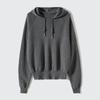 Hoodie age-reducing striped drawstring knitted sweater women's autumn and winter simple temperament versatile casual style sweater tide