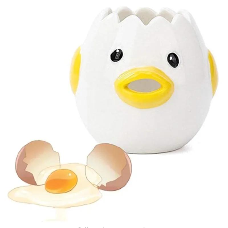 1ks Cute Little Kuřecí Keramický Oddělovač vajec Kreativní Oddělovač vajec Oddělovač vaječného žloutku Oddělovač bílků Filtr Nástroj na pečení pro pekařství