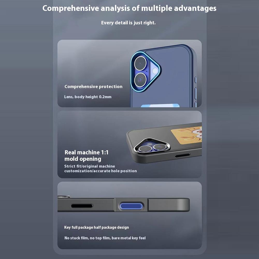 For iPhone 16 Plus E Ink Phone Cover 4-Color Display Pattern Customized Case