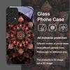 Vintage Mandala Lotusblumenmuster Gehärtetes Glas Handyhülle für Samsung Galaxy A56 A72 A55 A54 A53 A52 A36 A15 A14 A13 Cover