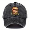 Men's Hamburger Printed Baseball Hat Outdoor Sports Beach and Casual Wear Father's Day Gift