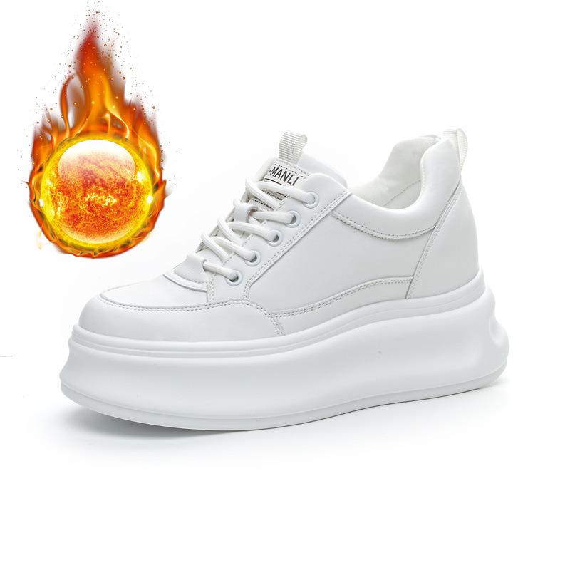 Fashion 2025 Summer Genuine Leather Platform Wedge Shoes 8cm Air Mesh Chunky Sneakers Breathable New Fashion Women Spring Autumn Pumps