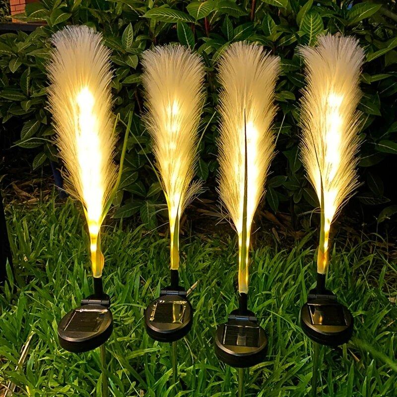 1PC LED Solar Reed Garden Lights Outdoor Lawn Lamps,Ideal Atmosphere Decoration Landscape Lighting For Garden,Lawn,Yard,Pathway