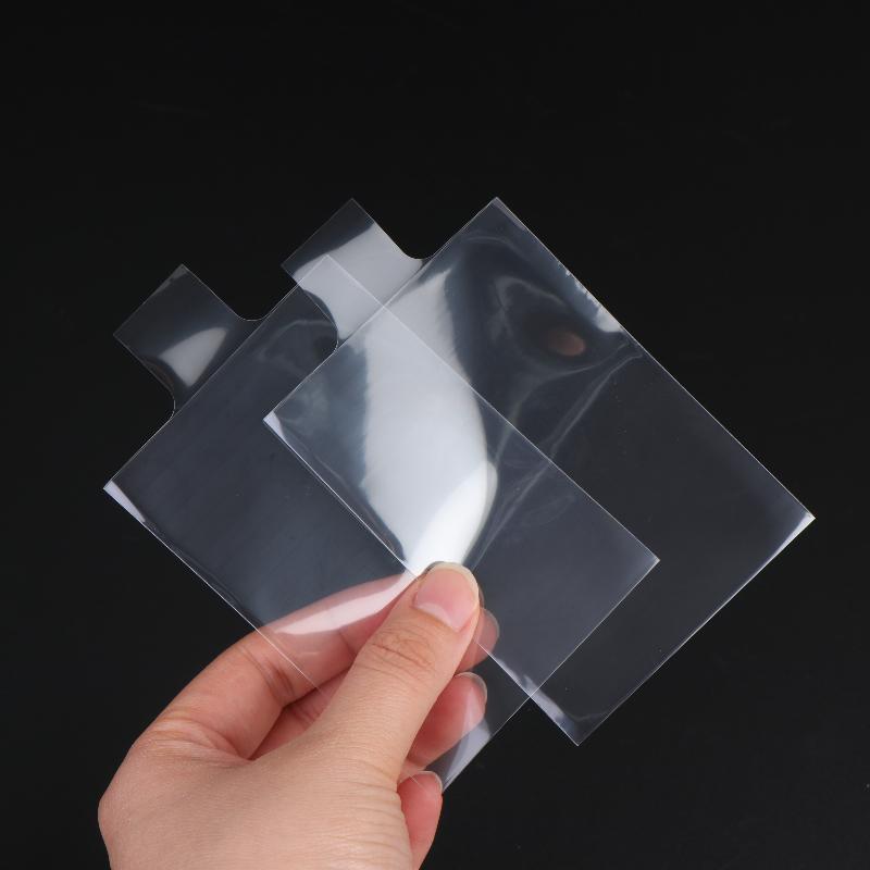 100Pcs Clear Smooth Raised Card Sleeves Transparent Pull Tab Protectors for Trading Card Storage