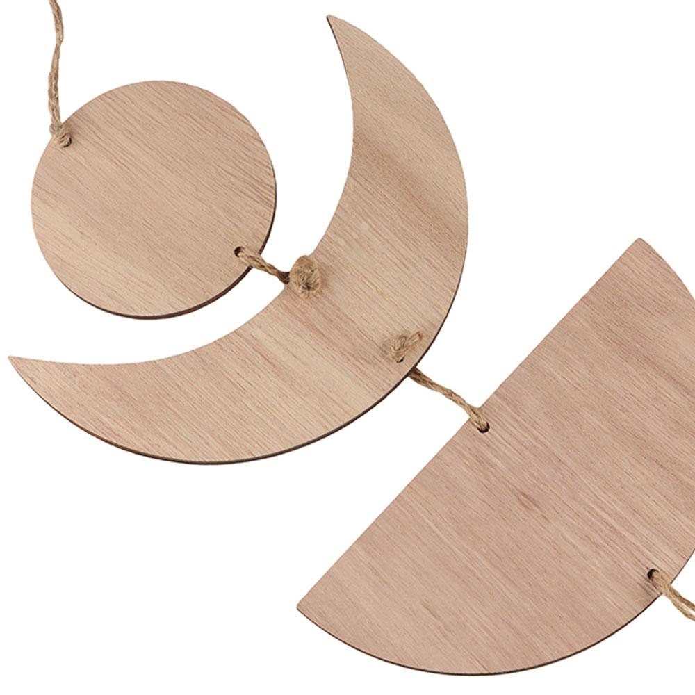 Art Hand Woven Home Decoration Wall Decor Wooden Pendant Wood Chip Pendant Celestial Ornament