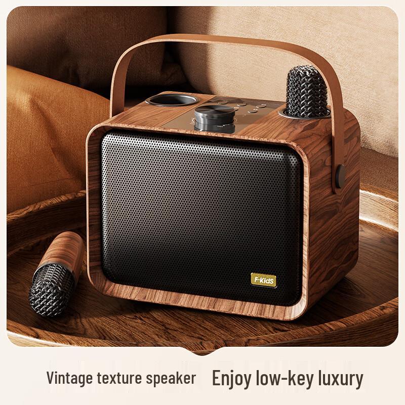 iKF M1 Retro Portable Bluetooth KTV Speaker with Microphone CN plug (adapter included)