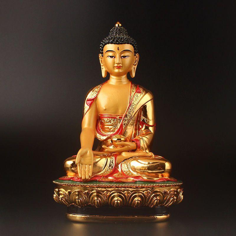 Ręcznie robiona żywiczna świątynia Buddy Guanyin, ozdoby domowe, Bóg Guanyin z Nanhai, 30cm, 11,8"(H)