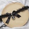 Jingle Bell Bow Lace Choker Necklace: Soft Girl Collar Accessory