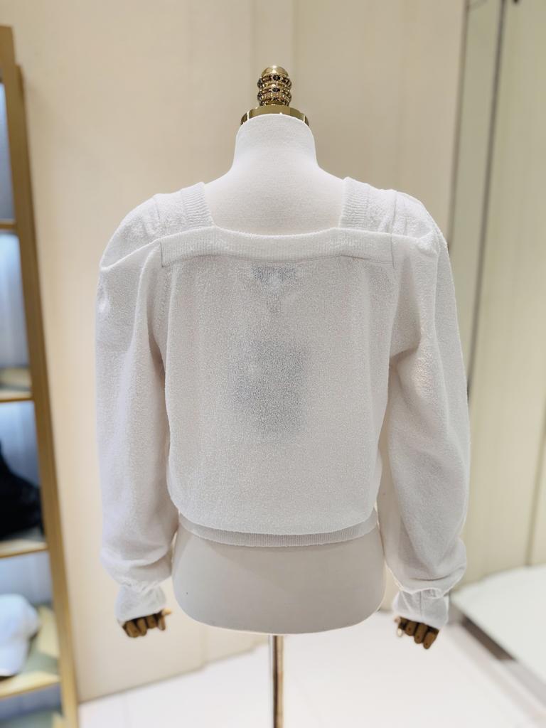 BLUE LABEL Heart Button Point Puff Cardigan