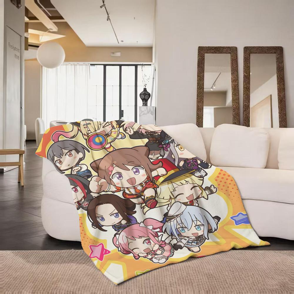 Game B BanG D Dream Throw Flannel Throw Blanket Suitable for Sofa Living Room Bedroom